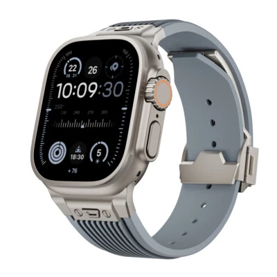 Correa deportiva de silicona suave para Apple Watch Ultra3 49 mm serie 11 10 9 8 7 6 Foto 1 de 4