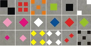 SQUARES Wall Art or Tile Stickers (decals) Many Colours, 3 x Sizes - waterproof - Picture 1 of 4