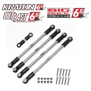 Set 5 pezzi collegamenti punta in acciaio per Arrma 1/8 cartone outcast 6S 1/7 BIG ROCK - Foto 1 di 7