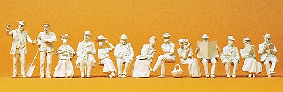 Preiser 63032 Spur I - Lokführer Heizer und Reisende "unbemalt" NEU und OVP - Bild 1 von 1