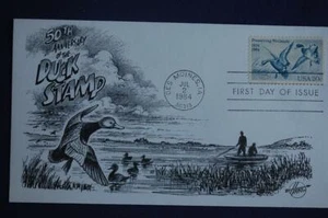Preserving Wetlands 20c Stamp FDC Hunt Cachet Sc#2092 08547 - Picture 1 of 1
