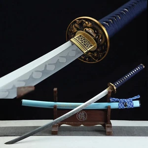 Espada Samurai Japonesa Acero Templado Loong Tsuba Arcilla T10 Katana Navaja Afilada - Imagen 1 de 10