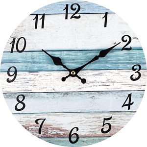 Homotte Wall Clock, 10 Inch Battery Operated Clocks Living Room Decor, Silent No