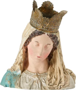 ✨Hand-Painted Magnesia Vintage Reproduction Virgin Mary Bust Removable Crown - Picture 1 of 6
