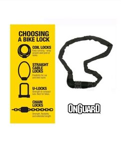 Onguard Key Chain Bike Lock 3 High Security Level 3 Ft x 5 mm Chain Gate Lock M4