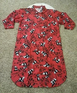 National Wildlife Federation Womens Button Up Panda Night Gown House Coat XL 1X - Picture 1 of 7