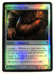 Adventuring Gear FOIL 195/249 Zendikar MTG Magic the Gathering LIGHTLY PLAYED LP