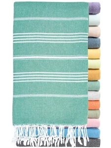 LUXURY BEACH-BATH TURKISH PESHTEMAL TOWEL100%COTTON-ORGANIC AUTHENTIC USA SELLER - Picture 1 of 89