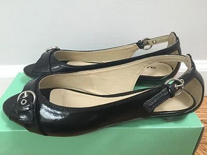 KLASSIFIZIERTE SCHUHE FLACHE SCHUHE SCHWARZ LACKLEDER ELEGANT GRÖSSE 6 - Bild 1 von 9