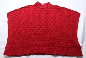 Carter's Girl's Pullover High Neck Cotton Knit Poncho CA4 Red Size 8 NWT - Picture 1 of 3