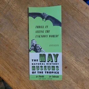 1960s May Museum Natural History Tropics FL CO Vintage Travel Brochure - Picture 1 of 5