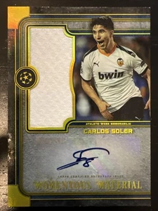 Carlos Soler Auto Patch 50/50 Topps Museum 2019-20 Champions League Valencia - Imagen 1 de 2