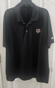 TEXAS A&M Aggies Men Black Adidas Short Sleeve Golf Polo Shirt Size XXL - Picture 1 of 8