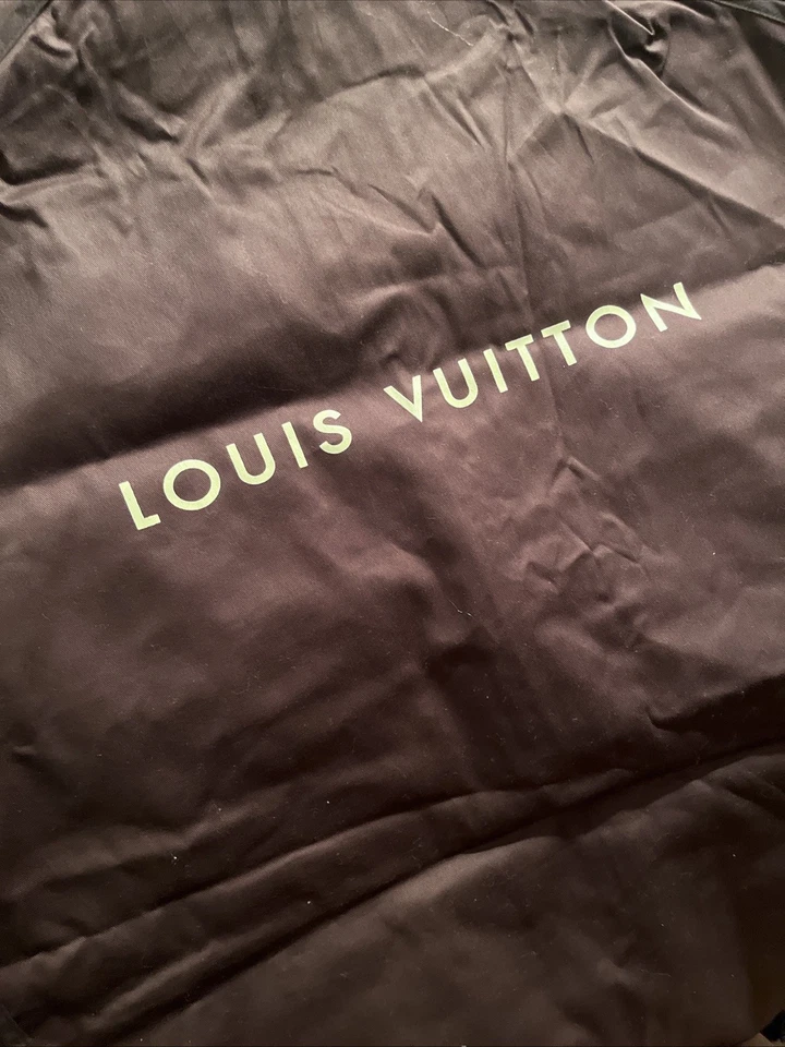 100% algodão autêntico 39” Louis Vuitton zíper completo bolsa de roupas armazenamento de viagem. - Imagem 1 de 4