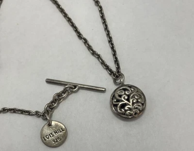 Colar pingente disco corrente alternada LOIS HILL PRATA ESTERLINA 1A - Imagem 1 de 4