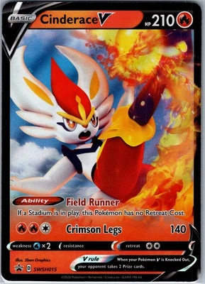 Cinderace V Promo SWSH: Sword & Shield Promo Cards SWSH015 NM - Image 1 of 2