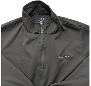 Zero Restriction Men’s Performance 1/4 Zip Logo Golf Pullover Black Cascata Club - Picture 1 of 9