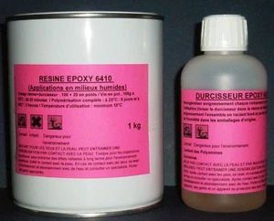 Kit de 1,2 kg de résine EPOXY RAPIDE spéciale MILIEUX HUMIDES. - Imagen 1 de 1