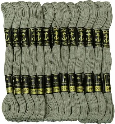 Anchor Stranded Cotton Threads Cross Stitch Sewing Hand Embroidery Thread Gray - Image 1 of 4