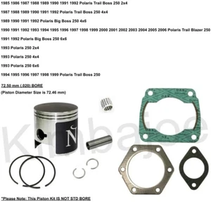 Polaris 250 Trail Blazer Boss and Listed 72.50 mm (.020) BORE Piston Kit Rebuild - Bild 1 von 1