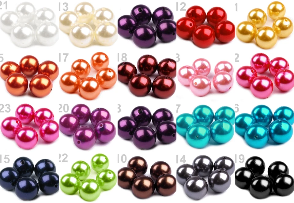 5 oder 20 Wachsperlen Perlen 20mm  Ketten Streudeko Hochzeit Kommunion Tischdek0 - Bild 1 von 1