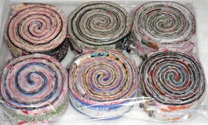 60 1"  Pre Cut Fabric Quilt Quilting Strips 100% Cotton Eclectic Fabrics Vary  - Picture 1 of 2