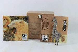 National Wildlife Federation Sterlingsilber Giraffe Anstecknadel - Bild 1 von 6