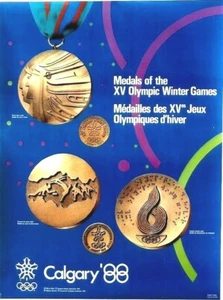 Original vintage poster OLYMPIC WINTER GAMES CALGARY 1988 - Picture 1 of 1