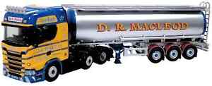 OXFORD 1/76 SCANIA S450 HIGHLINE CYLINDRICAL TANKER TRAILER D.R.MACLEOD 76SNG003