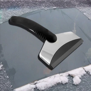 Stainless Steel plated Snow Remover Ice Scraper Car Windshield Scrpr Tool Rubber - Picture 1 of 7
