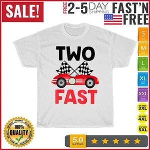 Two Fast Birthday Shirt 2 Fast 2 Curious Decorations 2nd T Shirt Men Women NEW - Picture 1 of 9