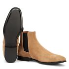 Aquatalia Adrian Men?S Chelsea Boot Sand/Beige Suede Leather 11.5 Made In Italy