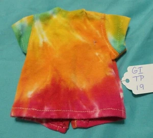 Camiseta de manga corta teñida con corbata amarilla y roja para muñeca de moda de 12" GITP19 - Imagen 1 de 4