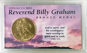 US MINT The Reverend Billy Graham & Ruth Graham Coin / Medal Medallion - Picture 1 of 4