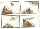 Souris blanches Grenier Foin - - Lot de 4 Chromos Magniez-Baussart - Trade card