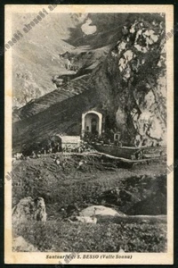 TORINO RONCO CANAVESE 05 SANTUARIO SAN BESSO - VAL SOANA Cartolina VIAGG. 1950 - Imagen 1 de 2