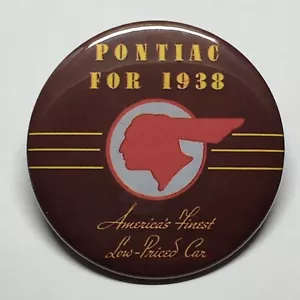 Espejo de bolsillo publicitario Pontiac 1938 estilo retro - Imagen 1 de 2