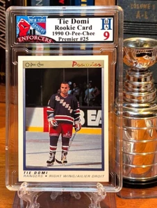 TIE DOMI Enforcer Series 1990-91 ROOKIE RC O-PEE-CHEE PREMIER 25 RANGERS HHA 9 - Picture 1 of 3