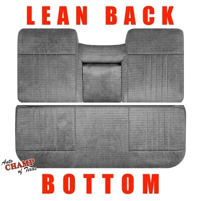 1988 1989 Ford F150 F250 F350 XLT -Bottom/Lean Back Bench Seat Cloth Covers Gray - Image 1 of 4