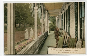 West Piazza Veranda The Greylock Williamstown Massachusetts handkolorierte Postkarte - Bild 1 von 1