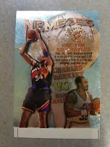 Charles Barkley vs Karl Malone 1995 - 1996 Stadium Club Nemesis PROOF - Picture 1 of 4