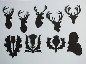 9 SCOTTISH STAGS THISTLES ROBBIE BURNS CAIRN WESTIES DOGS 160gsm cardstock - Picture 1 of 43