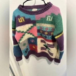 Suéter tejido vintage de lana alpaca suroeste colorido - Imagen 1 de 10