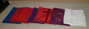 8 HANDCRAFTED LECTIONARY SACRAMENTARY BIBLE BOOK COVERS NICE LOT - Picture 1 of 12