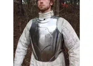 Mittelalter Brustplatte Stahl Kürass Ritter Larp Kostüm Halloween Jacke Rüstung - Bild 1 von 5