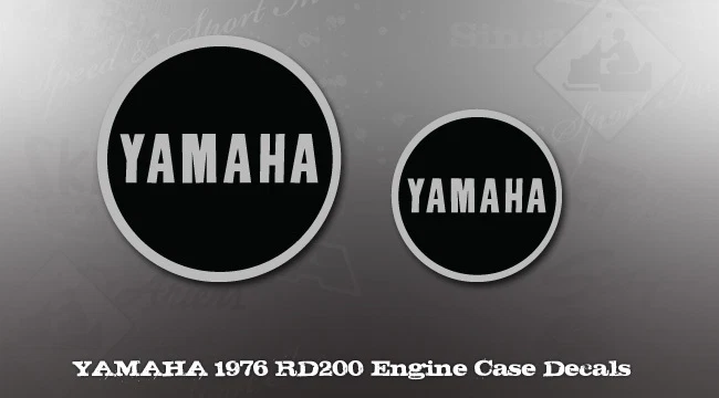 YAMAHA 1976 RD200 CAJA DEL MOTOR CALCOMANÍA COMO NOS OEM JUEGO DE GRÁFICOS KIT Foto 1 de 1