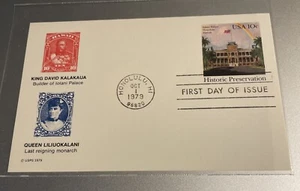 10/1/1979 Historic Preservation FDC Honolulu King Kalakaua Queen Liliuokalani - Picture 1 of 3