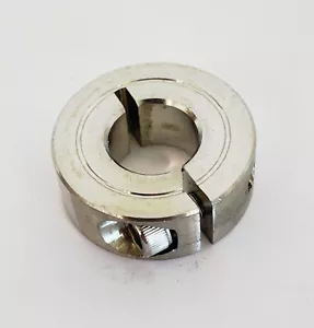 FASTENAL 1/2" Bore X 1-1/8" OD Shaft Collar Set Screw 34467 Stainless Steel - Picture 1 of 4