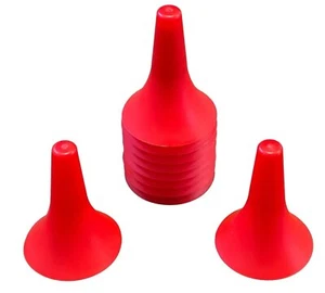 PACK of 10 Pylon Tall RED Cones Agility Sports Soccer Football Basketball - Picture 1 of 11