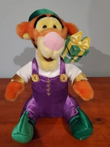 Disney Store Exclusive Tigger Elf Plush Purple Outfit Cap Jingle Bell 13" T NWT - Picture 1 of 8